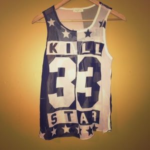 Black and white tank top